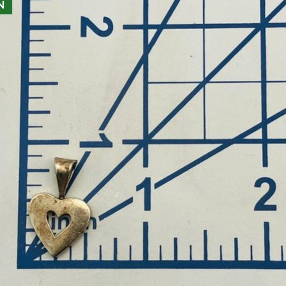 925 Sterling Silver Heart Necklace Cutout Heart Pendant on Sterling Box Chain - Picture 7 of 11